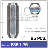 Chrome Nut F361-25 - Nice Products | Universal Auto Spares