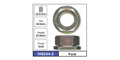 Hub Nuts Pair HN244-2 - Nice Products | Universal Auto Spares