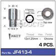 Chrome Nuts (set of 4 + Key) JF413-4 - Nice Products | Universal Auto Spares
