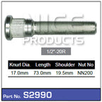 Long wheel stud S2990 - Nice Products | Universal Auto Spares