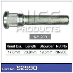 Long wheel stud S2990 - Nice Products | Universal Auto Spares