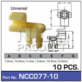 Door Clip Pkt 10 NCC077-10 - Nice Products | Universal Auto Spares