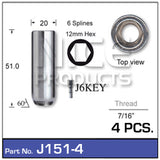 Chrome Nut J151-4 - Nice Products | Universal Auto Spares