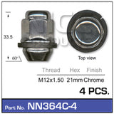 Wheel Nut NN364C-4 - Nice Products | Universal Auto Spares