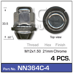 Wheel Nut NN364C-4 - Nice Products | Universal Auto Spares