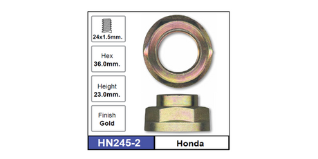 Hub Nuts Pair HN245-2 - Nice Products | Universal Auto Spares