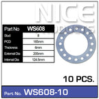 Wheel Spacers 10pcs WS608-10 - Nice Products | Universal Auto Spares