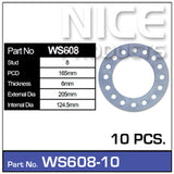 Wheel Spacers 10pcs WS608-10 - Nice Products | Universal Auto Spares