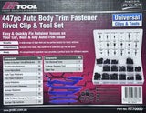 447pc Auto Body Trim Fastener Rivet Clip & Tool Set - PKTool | Universal Auto Spares