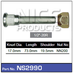 Long Stud & Nut NS2990 - Nice Products | Universal Auto Spares