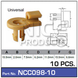 Door Clip Pkt 10 NCC098-10 - Nice Products | Universal Auto Spares