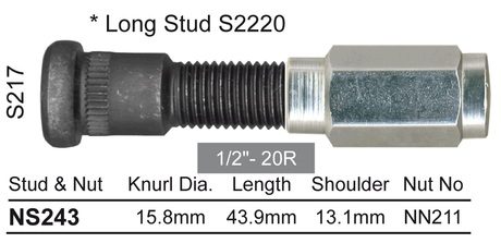 Stud & Nut NS243 - Nice Products | Universal Auto Spares
