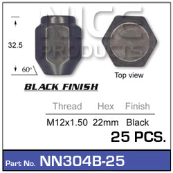 Wheel Nuts pk25 NN304B-25 - Nice Products | Universal Auto Spares