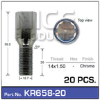 One Piece Stud 20 Piece Set KR658-20 - Nice Products | Universal Auto Spares