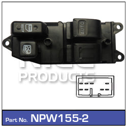 2 Button Power Window Switches NPW155-2 - Nice Products | Universal Auto Spares