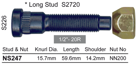 Stud & Nut NS247 - Nice Products | Universal Auto Spares