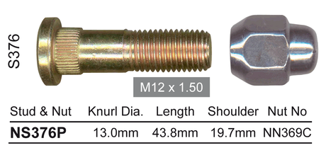 Stud & Nut NS376P - Nice Products | Universal Auto Spares