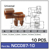 Door Clip Pkt 10 NCC087-10 - Nice Products | Universal Auto Spares