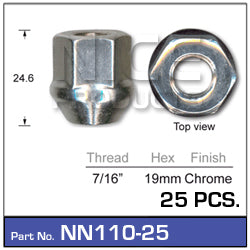 Wheel Nuts pk25 NN110-25 - Nice Products | Universal Auto Spares