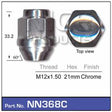 Wheel Nut NN368C - Nice Products | Universal Auto Spares