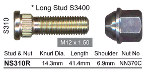 Stud & Nut NS310R - Nice Products | Universal Auto Spares