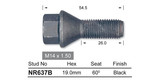One Piece Stud 14 x 1.50mm NR637B - Nice Products | Universal Auto Spares