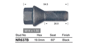 One Piece Stud 14 x 1.50mm NR637B - Nice Products | Universal Auto Spares