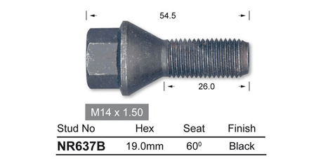 One Piece Stud 14 x 1.50mm NR637B - Nice Products | Universal Auto Spares