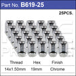 Chrome Nut pk25 B619-25 - Nice Products | Universal Auto Spares
