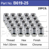 Chrome Nut pk25 B619-25 - Nice Products | Universal Auto Spares