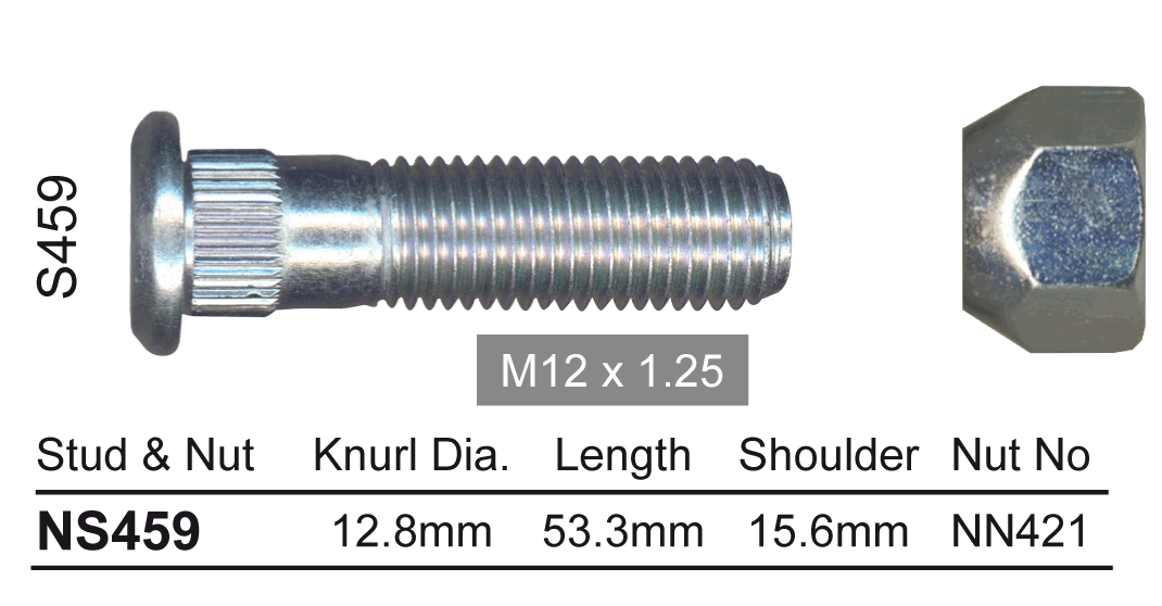 Stud & Nut NS459 - Nice Products | Universal Auto Spares