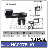 Door Clip Pkt 10 NCC076-10 - Nice Products | Universal Auto Spares