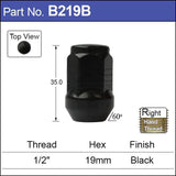 Black Nut B219B - Nice Products | Universal Auto Spares