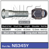 Stud & Nut NS345Y - Nice Products | Universal Auto Spares
