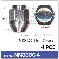 Wheel Nut NN368C-4 - Nice Products | Universal Auto Spares