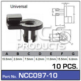 Door Clip Pkt 10 NCC097-10 - Nice Products | Universal Auto Spares
