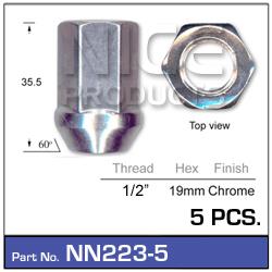 Wheel Nut NN223-5 - Nice Products | Universal Auto Spares
