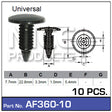 Fasteners Pkt 10 AF360-10 - Nice Products | Universal Auto Spares