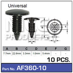 Fasteners Pkt 10 AF360-10 - Nice Products | Universal Auto Spares