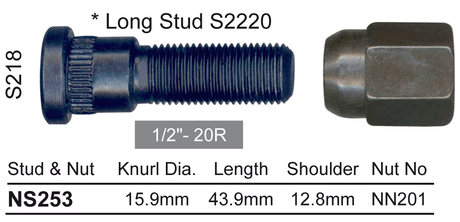 Stud & Nut NS253 - Nice Products | Universal Auto Spares