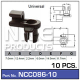 Door Clip Pkt 10 NCC086-10 - Nice Products | Universal Auto Spares