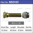 Stud & Nut NS312C - Nice Products | Universal Auto Spares