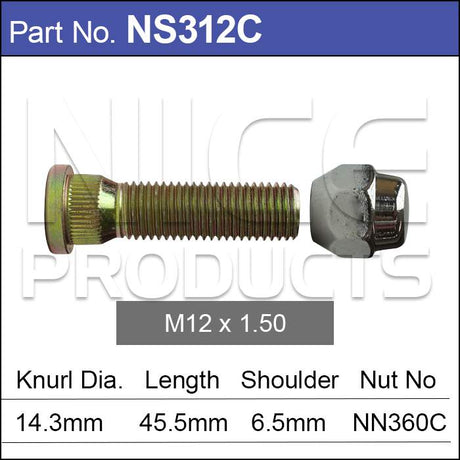 Stud & Nut NS312C - Nice Products | Universal Auto Spares