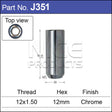 Chrome Nut J351 - Nice Products | Universal Auto Spares