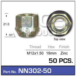 Wheel Nuts pk50 NN302-50 - Nice Products | Universal Auto Spares