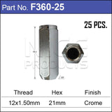 Chrome Nuts pk25 F360-25 - Nice Products | Universal Auto Spares