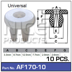 Fasteners Pkt 10 AF170-10 - Nice Products | Universal Auto Spares