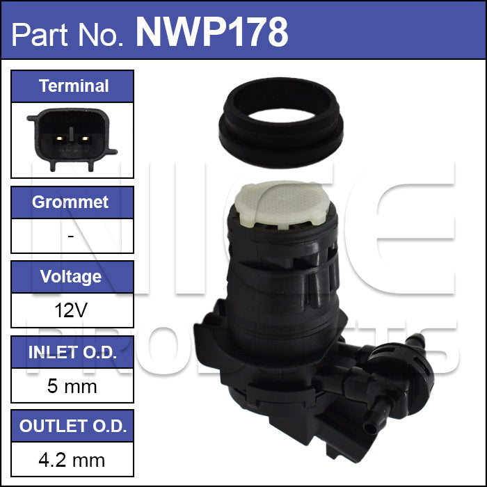 Washer Pump NWP178 - Nice Products | Universal Auto Spares