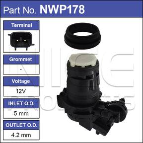 Washer Pump NWP178 - Nice Products | Universal Auto Spares