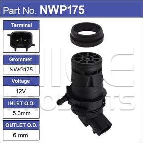 Washer Pump NWP175 - Nice Products | Universal Auto Spares
